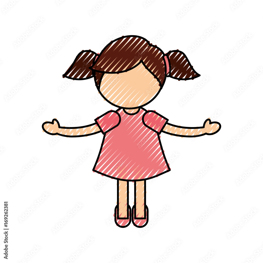 cute little girl character vector illustration design cute little girl character vector illustration design