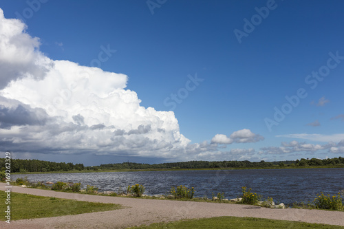 Clouds above the seashore