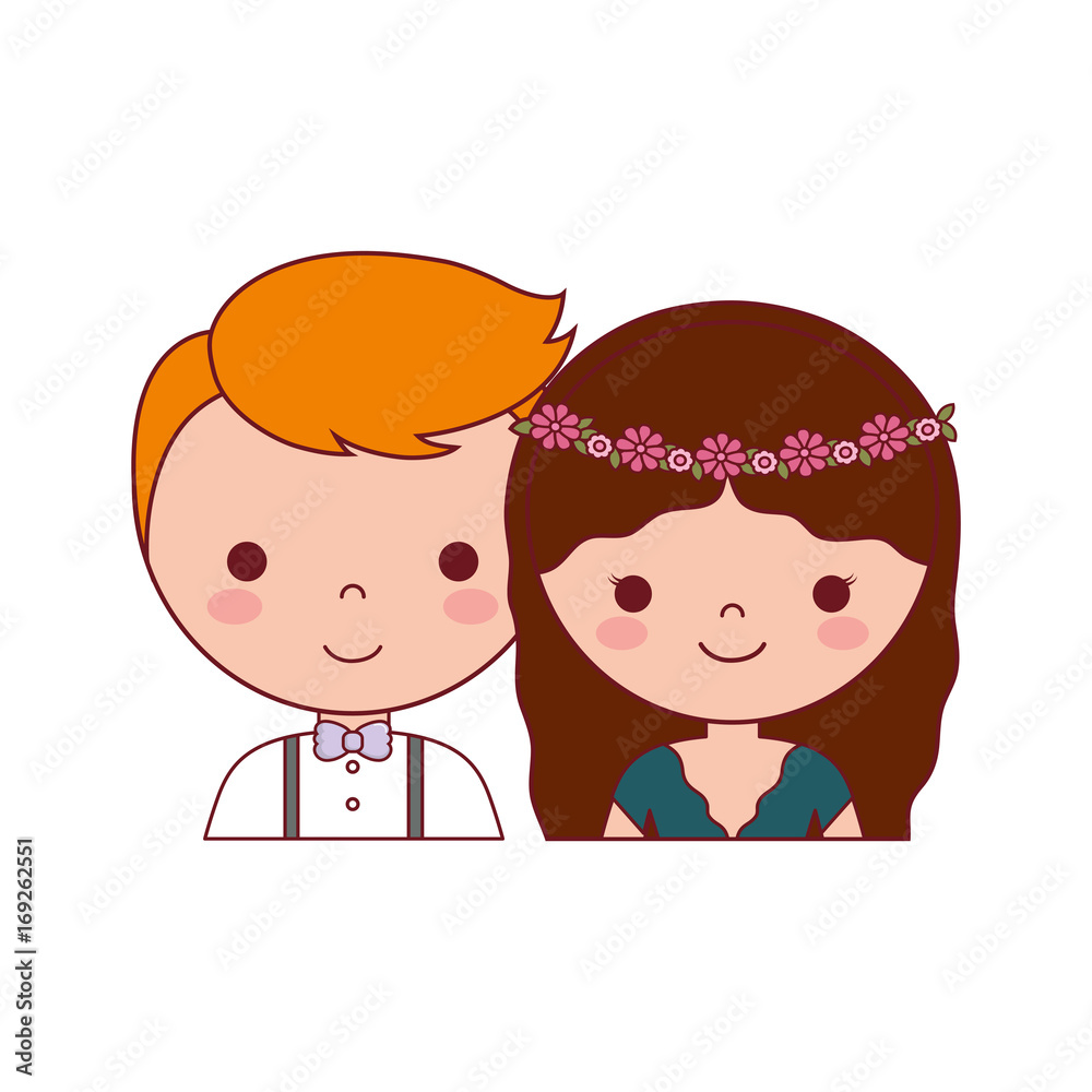 wedding couple icon over white background vector illustration wedding couple icon over white background vector illustration
