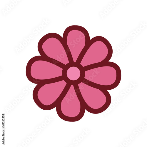 beautiful flower icon over white background vector illustration