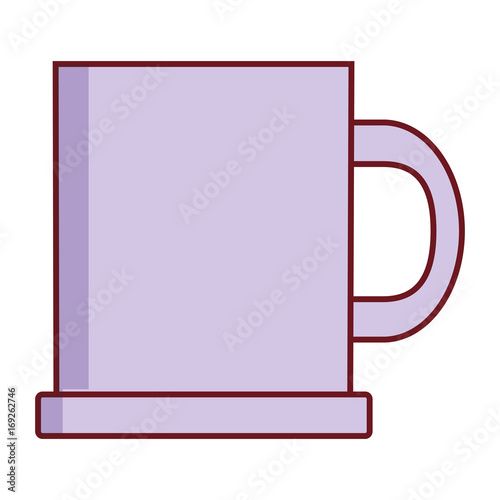 coffee mug icon over white background vector illustration