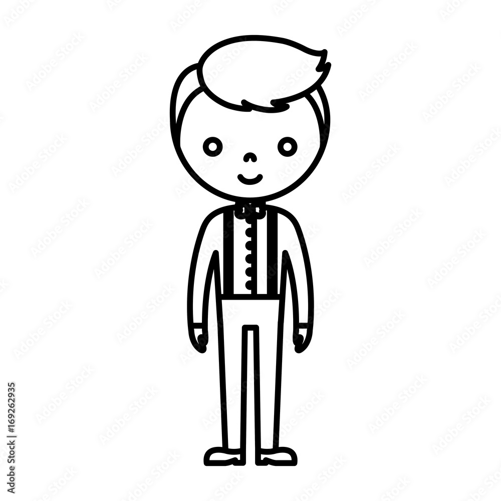 man with elegant clothes icon over white background vector illustration man with elegant clothes icon over white background vector illustration