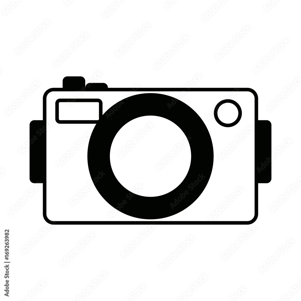 retro camera photo device lens button vector illustration retro camera photo device lens button vector illustration