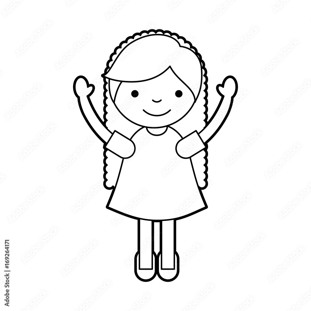 cute little girl character vector illustration design cute little girl character vector illustration design