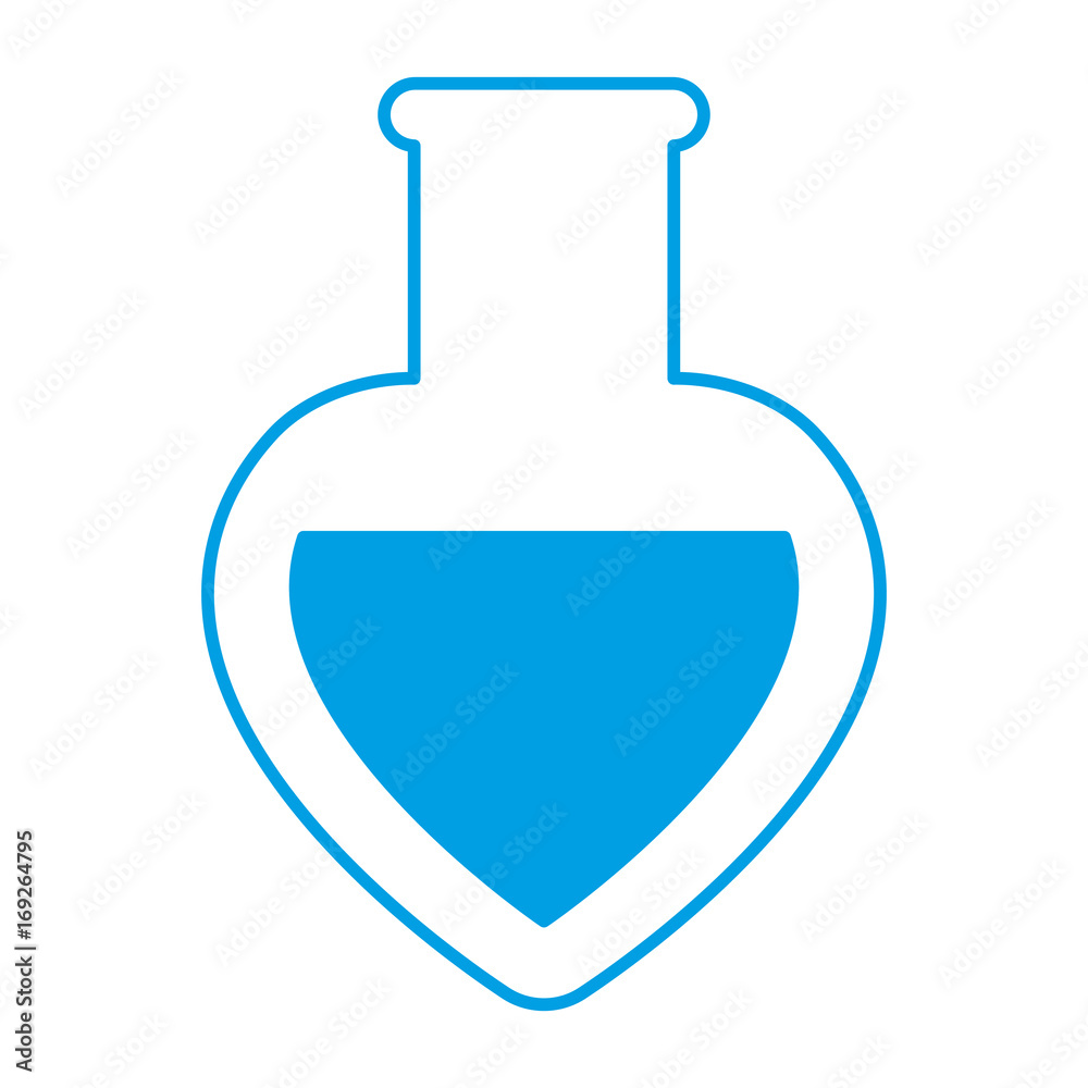 chemical flask in heart shape icon over white background vector illustration chemical flask in heart shape icon over white background vector illustration