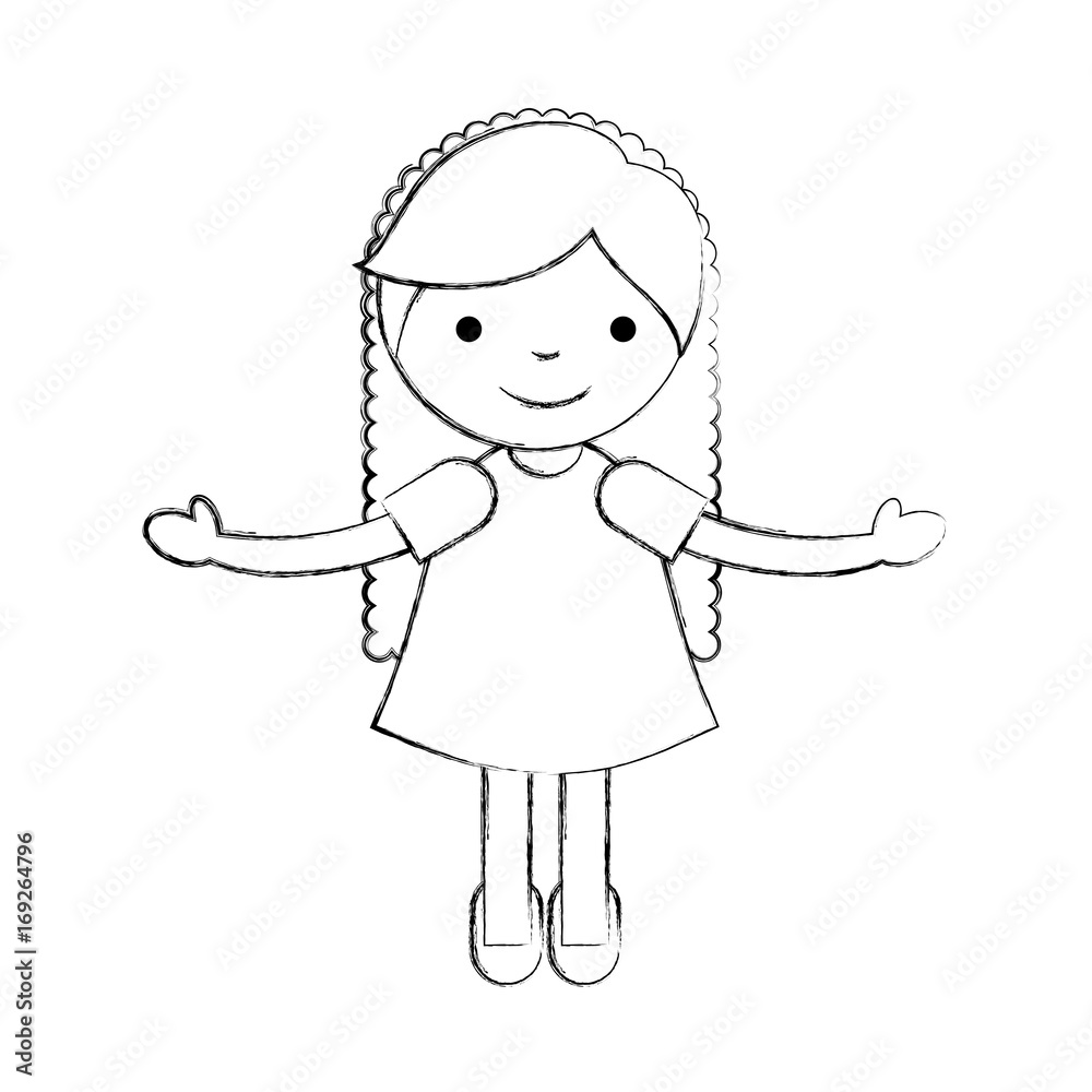 cute little girl character vector illustration design cute little girl character vector illustration design