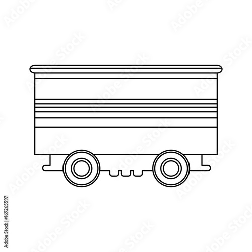 train cargo car container logistics heavy transport vector illustration