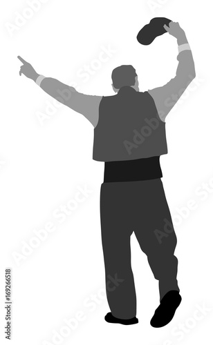 A Greek Evzone dancing vector silhouette isolated on white background. Dancing man silhouette vector illustration. Traditional dance. Greek symbol.  Sirtaki, Syrtaki, Zorba dance.
