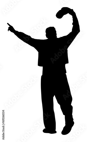 A Greek Evzone dancing vector silhouette isolated on white background. Dancing man silhouette vector illustration. Traditional dance. Greek symbol.  Sirtaki, Syrtaki, Zorba dance.
