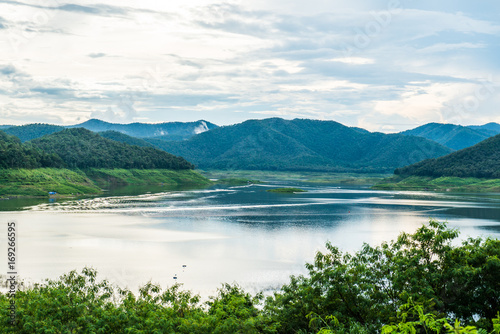 Landscape view of Mae Kuang Udom Thara dam photo