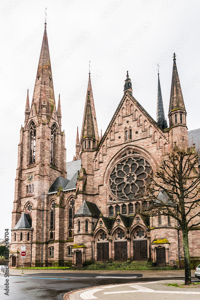 St. Paul's Church of Strasbourg (Eglise Saint-Paul de Strasbourg, 1897) is a major Gothic Revival architecture building and one of the landmarks of the city of Strasbourg, in Alsace, France. St. Paul's Church of Strasbourg (Eglise Saint-Paul de Strasbourg, 1897) is a major Gothic Revival architecture building and one of the landmarks of the city of Strasbourg, in Alsace, France.