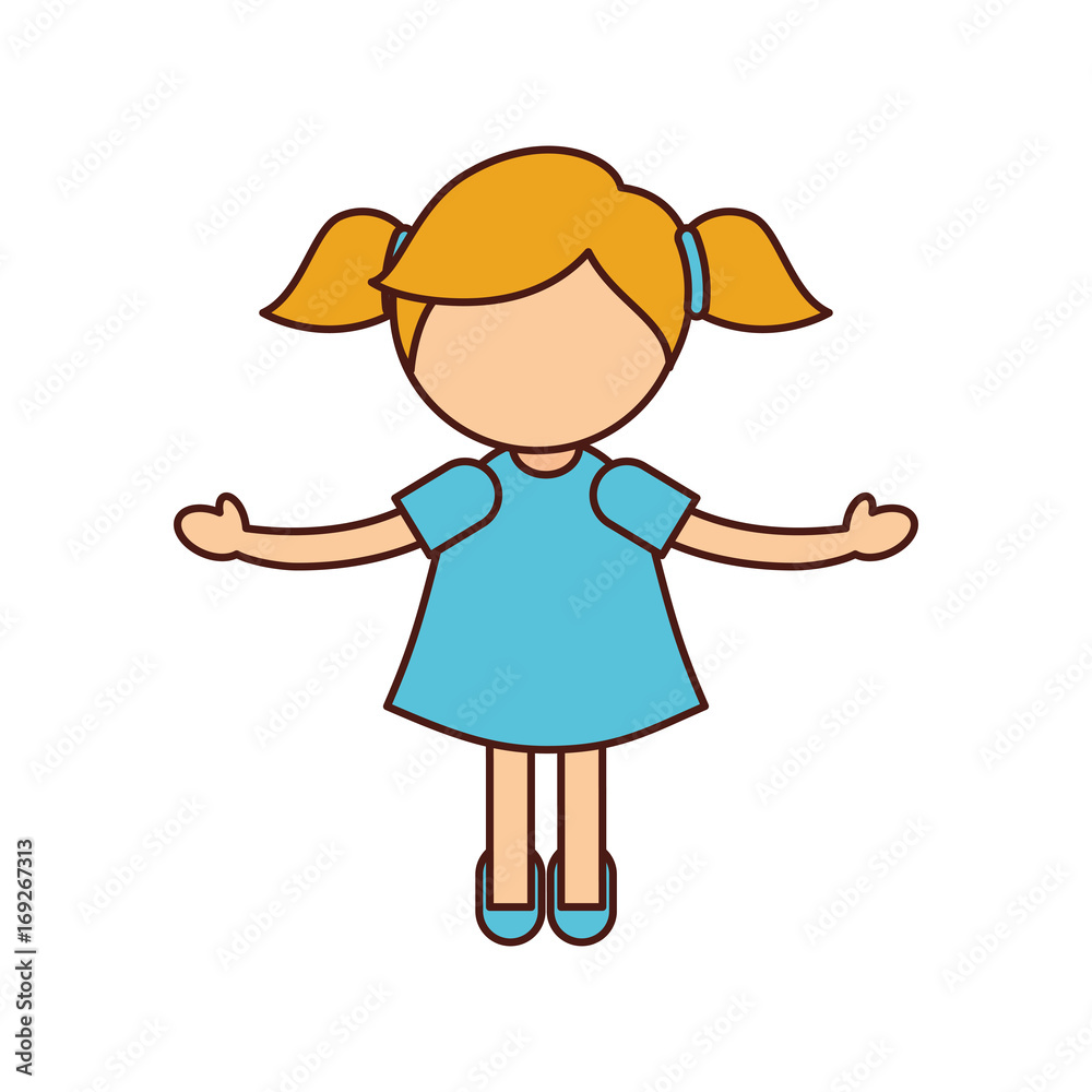 cute little girl character vector illustration design cute little girl character vector illustration design