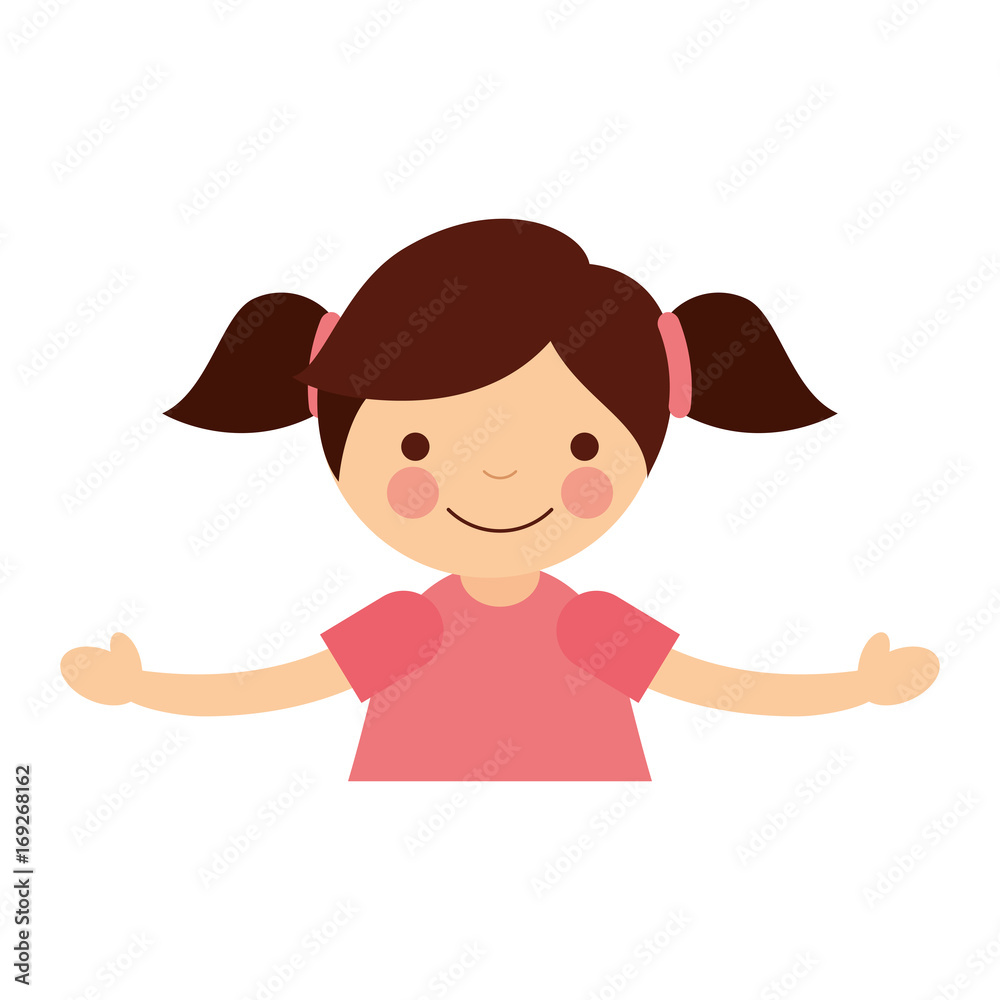 cute little girl character vector illustration design cute little girl character vector illustration design