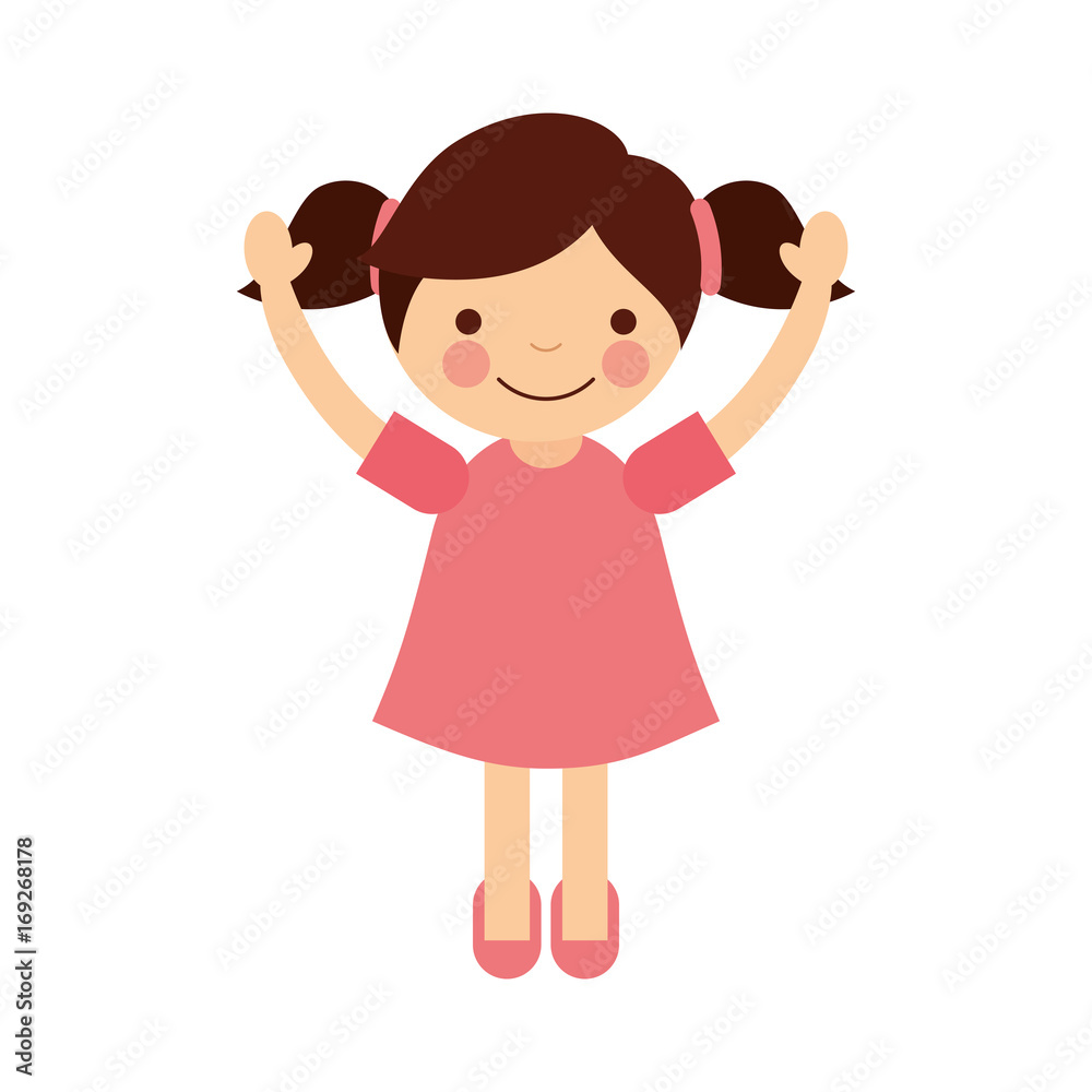 cute little girl character vector illustration design cute little girl character vector illustration design