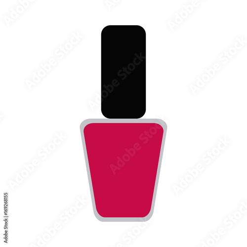 pink nail polish icon image vector illustration design 