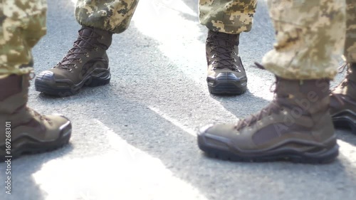 Militaty boots, special army equipment photo