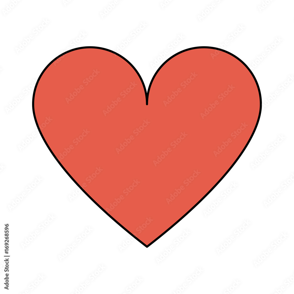 cartoon heart icon image vector illustration design 