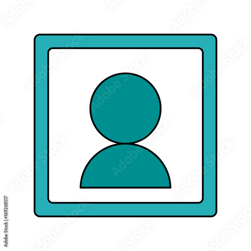 user pictogram in frame  icon image vector illustration design 