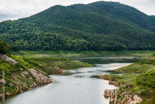 Landscape view of Mae Kuang Udom Thara dam photo