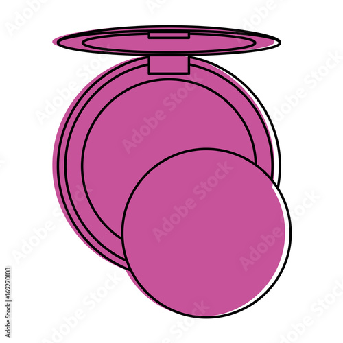 powder makeup icon image vector illustration design  pink color
