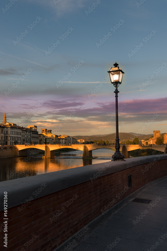 Sonnenuntergang an der Ponte alle Grazie