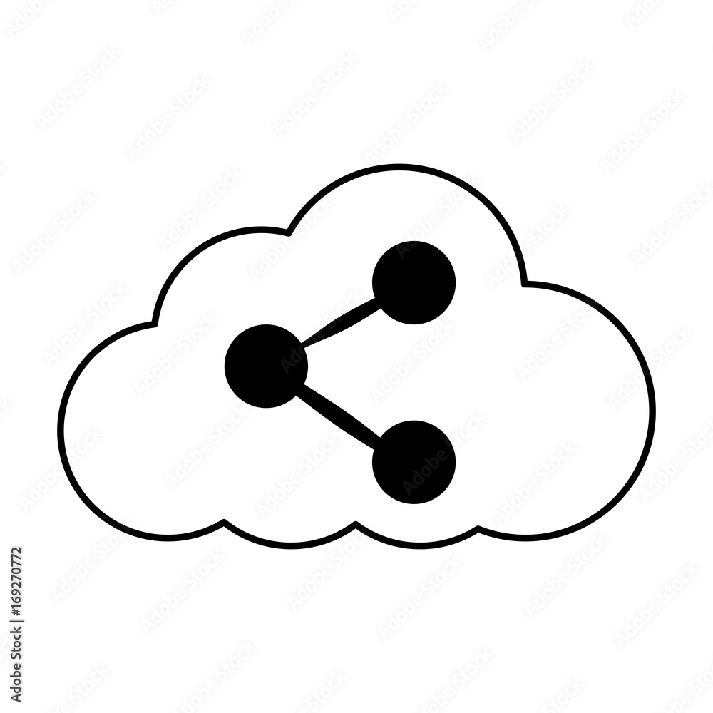 cloud storage with usb icon image vector illustration design black and white cloud storage with usb icon image vector illustration design black and white