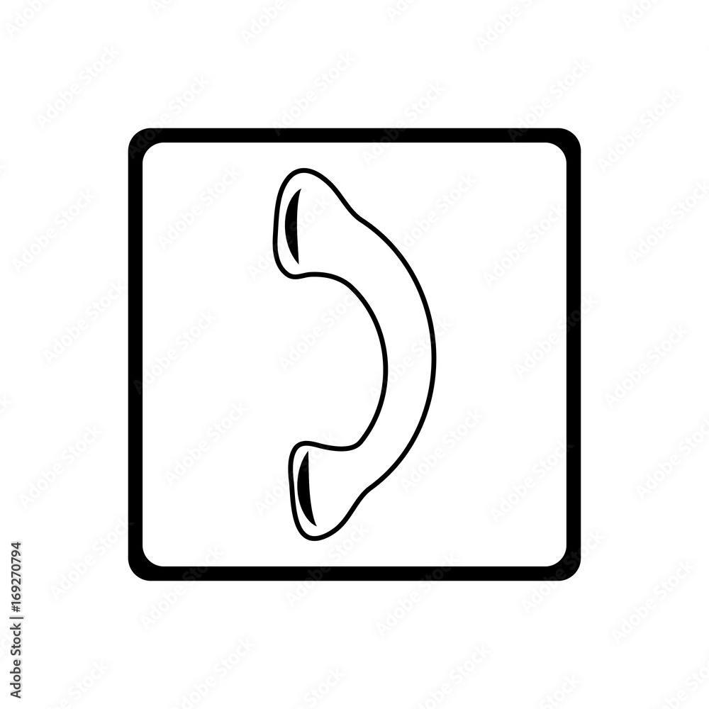phone emblem icon image vector illustration design black and white phone emblem icon image vector illustration design black and white