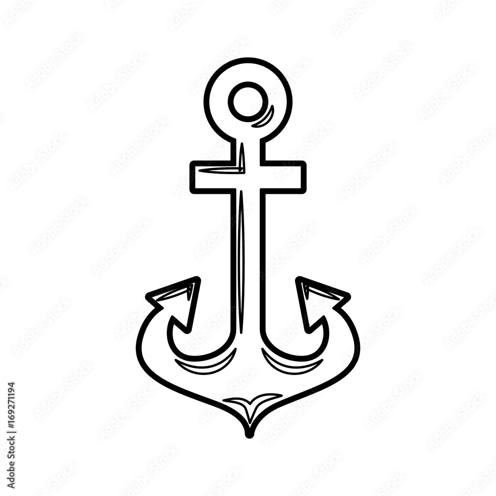 anchor maritime isolated icon vector illustration design anchor maritime isolated icon vector illustration design