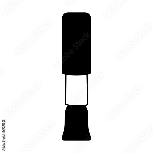 makeup brush  icon image vector illustration design  black and white