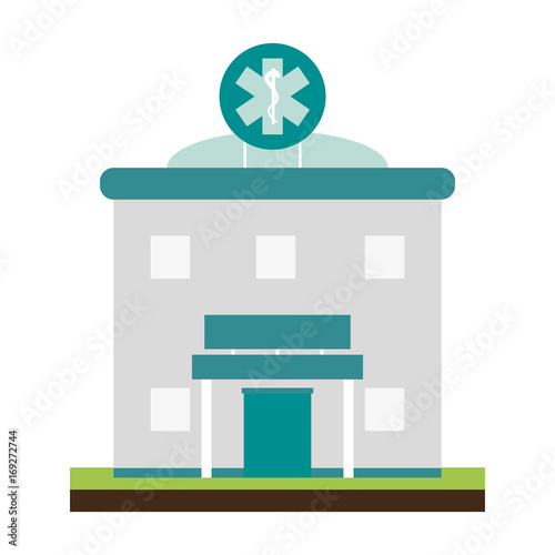 Fototapeta Naklejka Na Ścianę i Meble -  hospital building icon image vector illustration design 