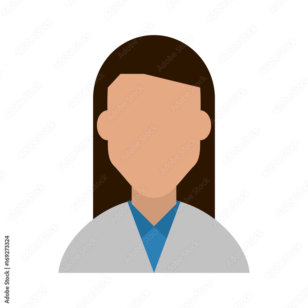 female doctor or physician avatar  icon image vector illustration design 