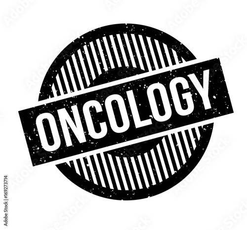 Oncology rubber stamp. Grunge design with dust scratches. Effects can be easily removed for a clean, crisp look. Color is easily changed.