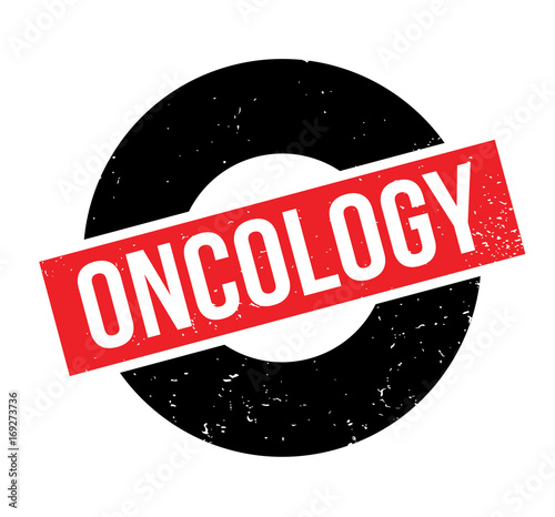 Oncology rubber stamp. Grunge design with dust scratches. Effects can be easily removed for a clean, crisp look. Color is easily changed.