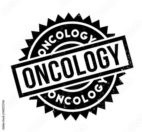 Oncology rubber stamp. Grunge design with dust scratches. Effects can be easily removed for a clean, crisp look. Color is easily changed.