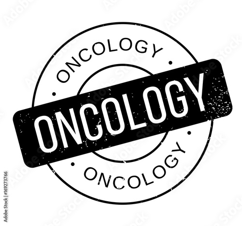 Oncology rubber stamp. Grunge design with dust scratches. Effects can be easily removed for a clean, crisp look. Color is easily changed.