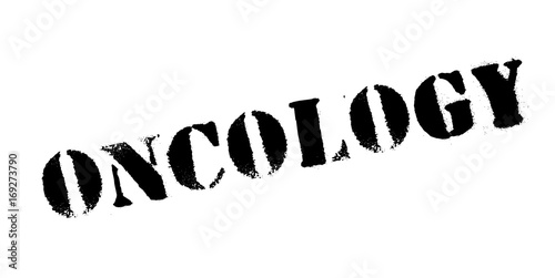 Oncology rubber stamp. Grunge design with dust scratches. Effects can be easily removed for a clean, crisp look. Color is easily changed.