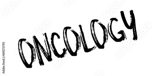 Oncology rubber stamp. Grunge design with dust scratches. Effects can be easily removed for a clean, crisp look. Color is easily changed.