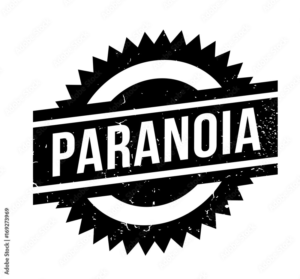 Paranoia rubber stamp. Grunge design with dust scratches. Effects can be easily removed for a clean, crisp look. Color is easily changed. Paranoia rubber stamp. Grunge design with dust scratches. Effects can be easily removed for a clean, crisp look. Color is easily changed.