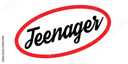 Teenager rubber stamp. Grunge design with dust scratches. Effects can be easily removed for a clean, crisp look. Color is easily changed.