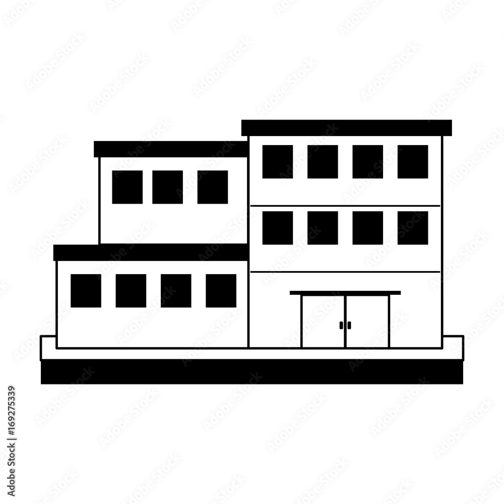 big city building icon image vector illustration design black and white big city building icon image vector illustration design black and white
