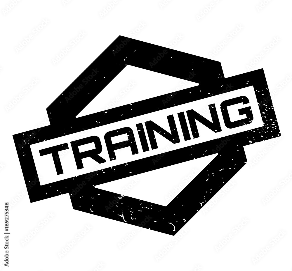 Obraz premium Training rubber stamp. Grunge design with dust scratches. Effects can be easily removed for a clean, crisp look. Color is easily changed.
