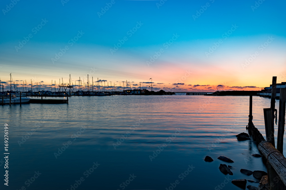 evening mood in marina bork havn