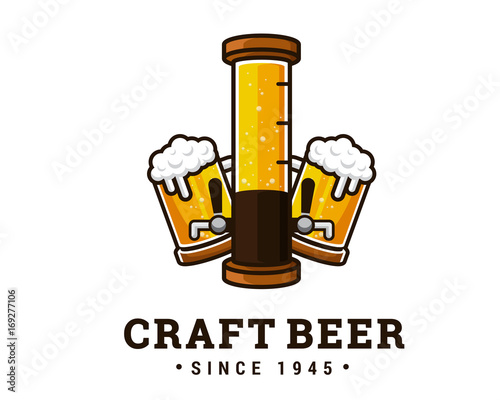 Modern Beer Bar Emblem Logo Design