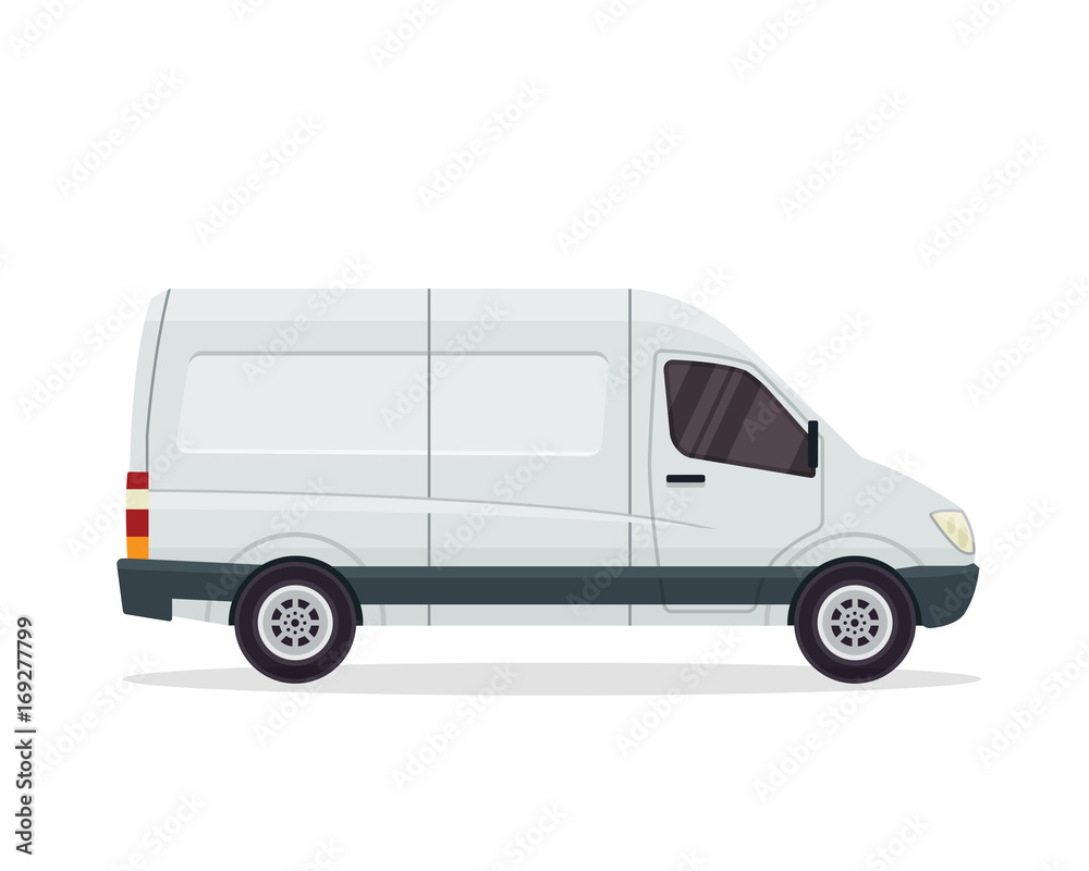 Modern Commercial Delivery Vehicle Illustration Logo Modern Commercial Delivery Vehicle Illustration Logo
