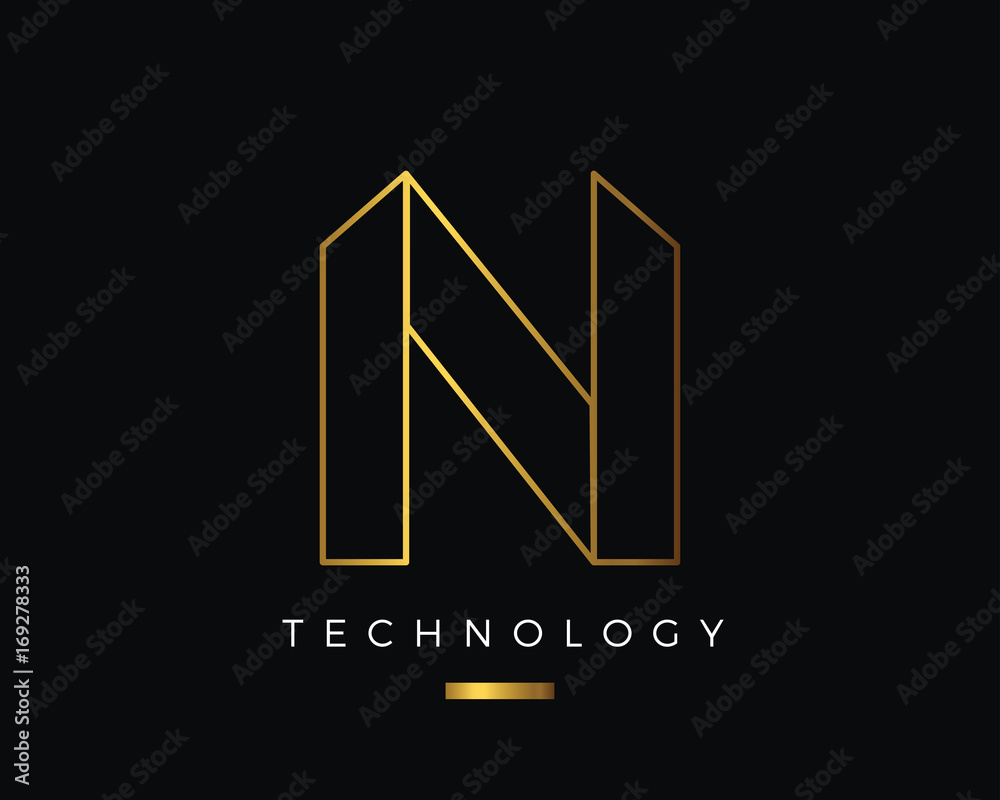 Modern Abstract Gold N Alphabet Logo, suitable for Technology, Multimedia, Photography, Marketing, Jewelry, and Other Business Modern Abstract Gold N Alphabet Logo, suitable for Technology, Multimedia, Photography, Marketing, Jewelry, and Other Business