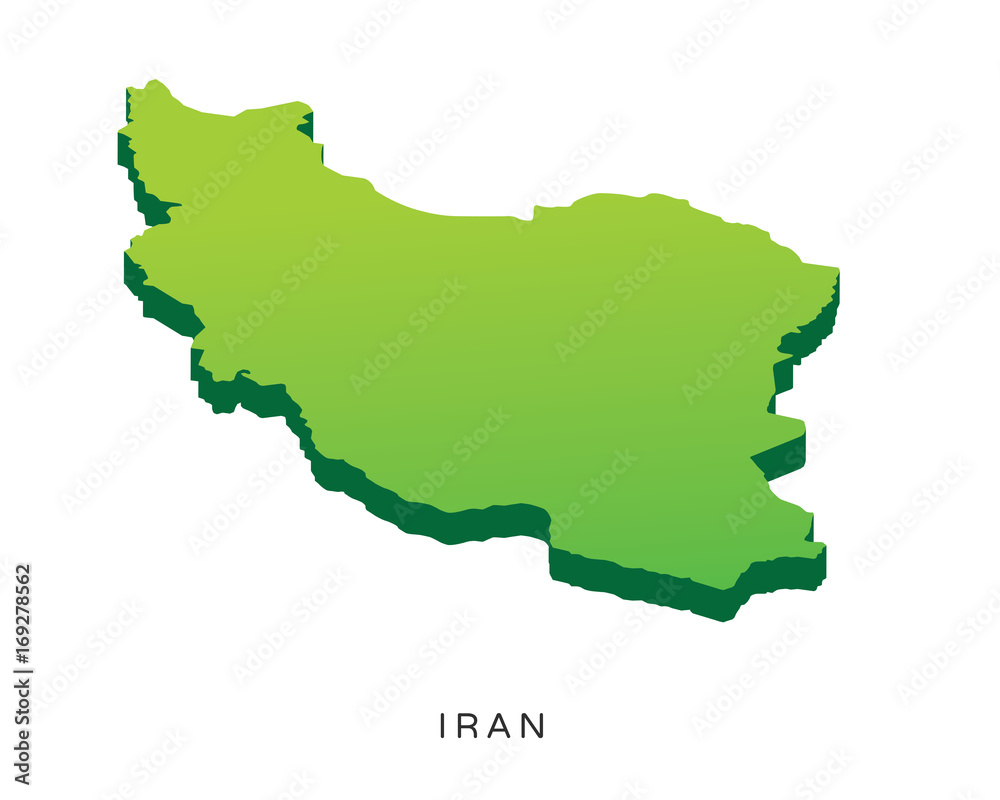 Modern Detail Isometric 3D Map - Iran