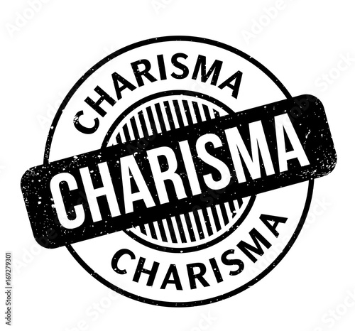 Charisma rubber stamp. Grunge design with dust scratches. Effects can be easily removed for a clean, crisp look. Color is easily changed.