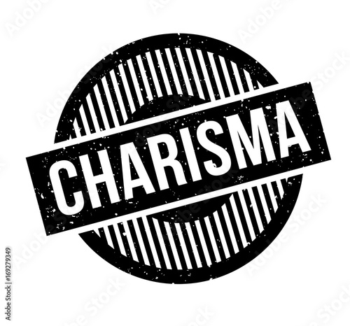 Charisma rubber stamp. Grunge design with dust scratches. Effects can be easily removed for a clean, crisp look. Color is easily changed.