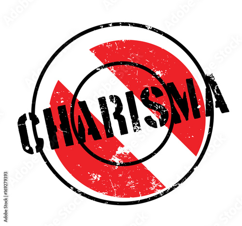 Charisma rubber stamp. Grunge design with dust scratches. Effects can be easily removed for a clean, crisp look. Color is easily changed.