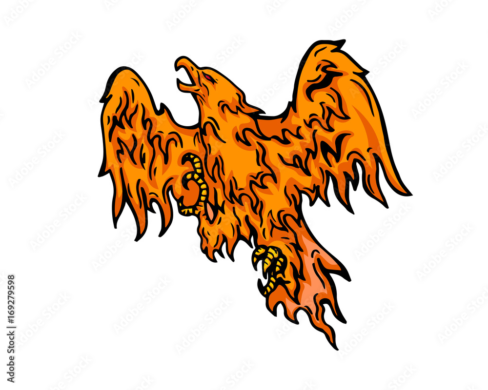 Phoenix Legendary creature Tattoo Fenghuang, vibrant flame, ink, color,  flower png | PNGWing